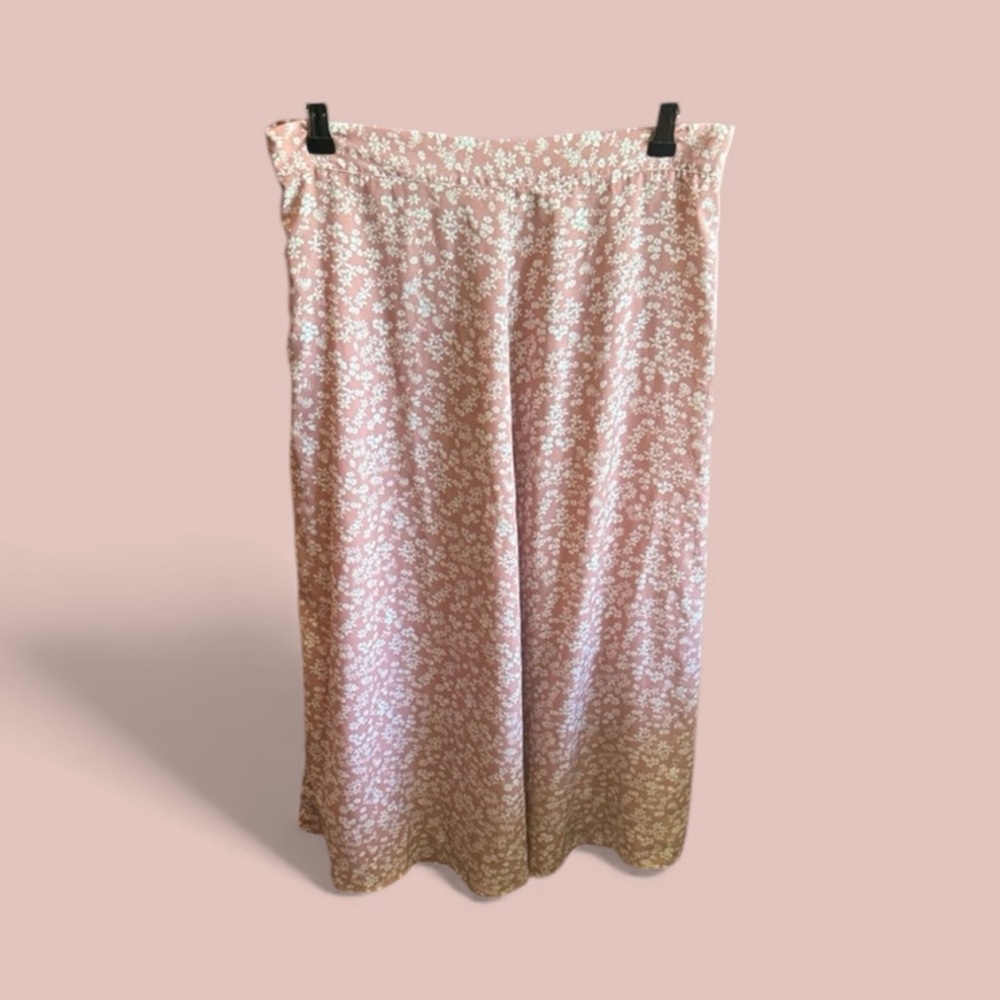 SHEIN Womens Size Large Maxi Floral Light Pink Cottage-core Flowery Casual Skirt